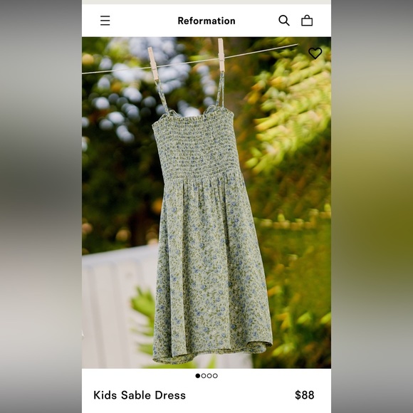 NWT Reformation Kids Sable Dress 3T - Picture 9 of 12